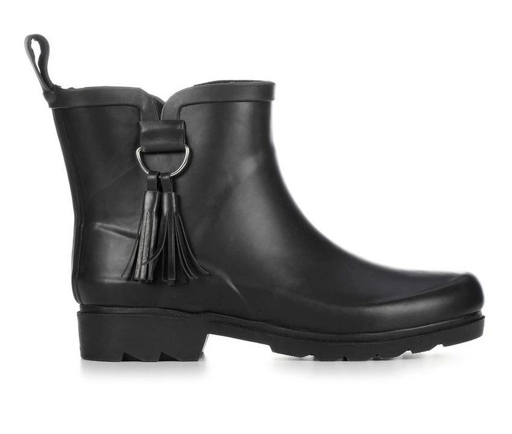 Women's Capelli New York Matte Solid Rain w/ Tassel Boots