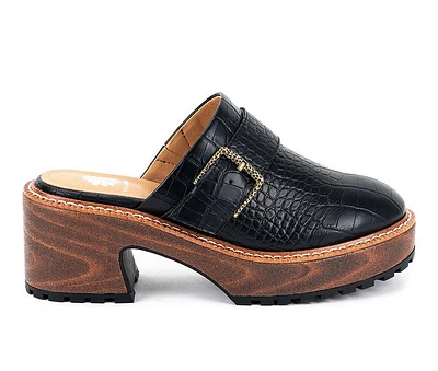 Women's Yellow Box Barker Platform Clogs