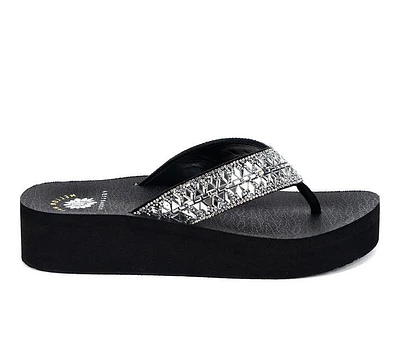Women's Yellow Box Bersha Wedge Flip-Flops