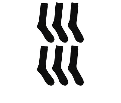 Sof Sole 6 Pair Comfort Cushioned Crew Socks