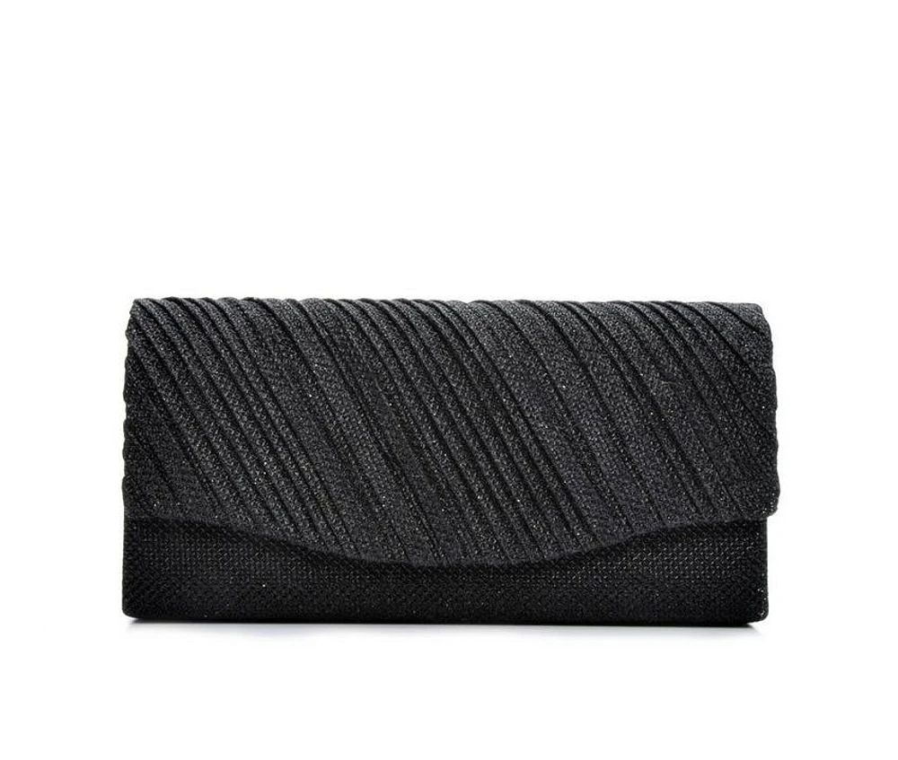 Four Seasons Handbags Small Diagonal Stripe Evening Clutch