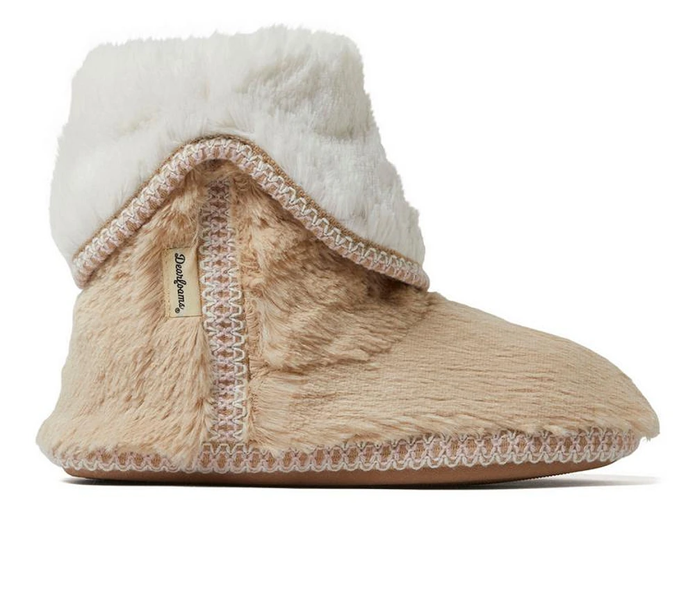 Dearfoams Beth Pile Fold Down Bootie Slippers