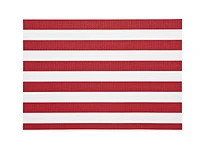 Vinyl Placemat - Red Cabana Stripe