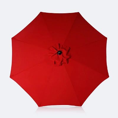 9' Auto Tilt Umbrella - Classic Red