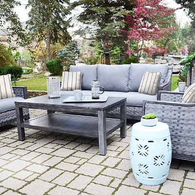 Belvedere Wicker Set in Grey