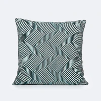 24"x24" Throw Pillow - Emerald Illusion