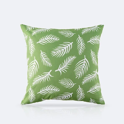 Throw Pillow 18 x 18 - Green Leaves