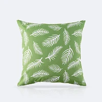 Throw Pillow 18 x 18 - Green Leaves