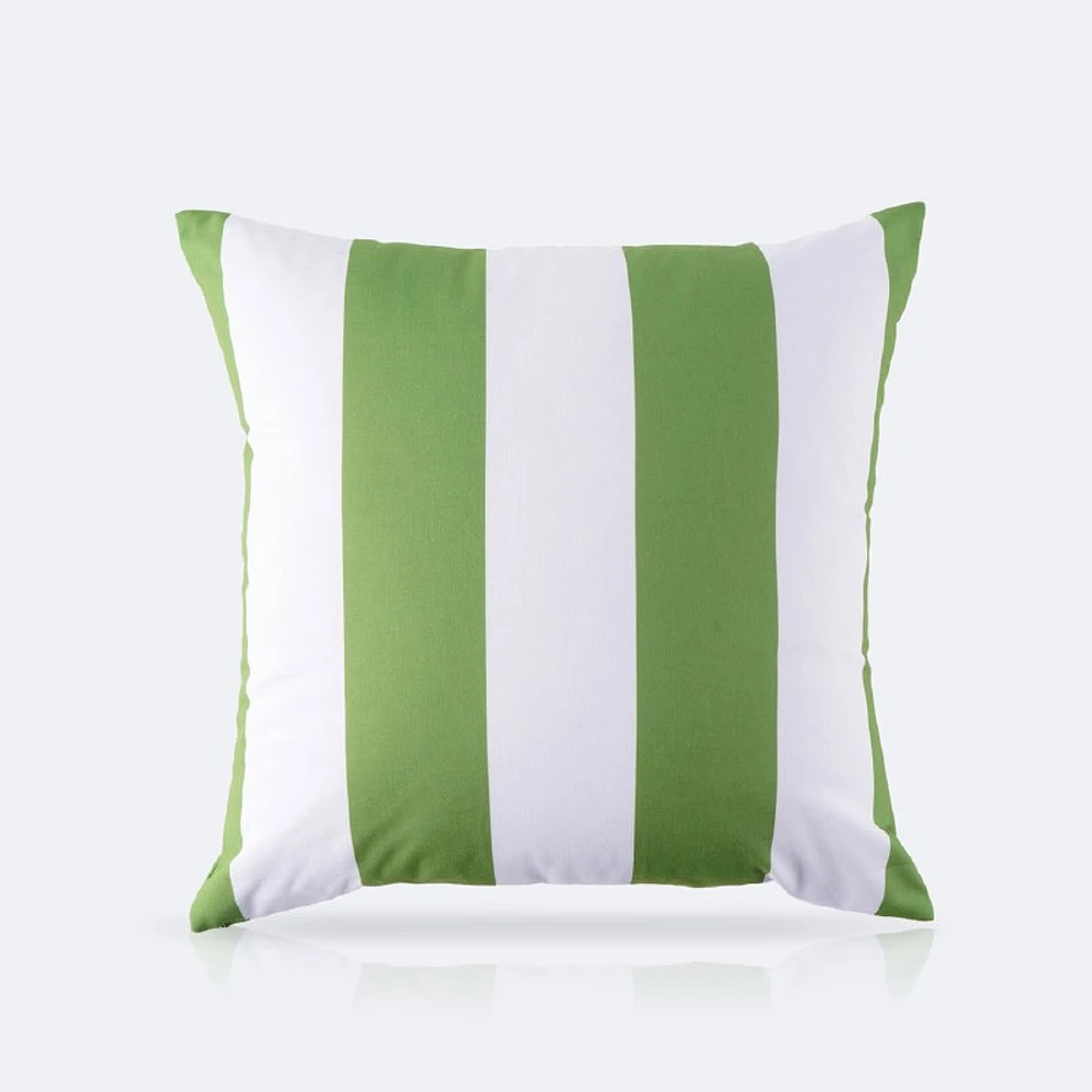 Throw Pillow 18 x 18 - Green Stripe