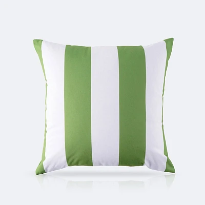 Throw Pillow 18 x 18 - Green Stripe