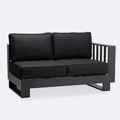 Renfrew Right Hand Facing Loveseat -  Black Frame - Carbon Black Cushion