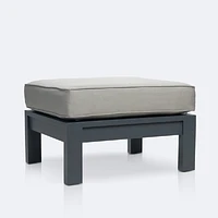 Shoreline Ottoman - Dark Grey Frame, Spectrum Dove Cushion