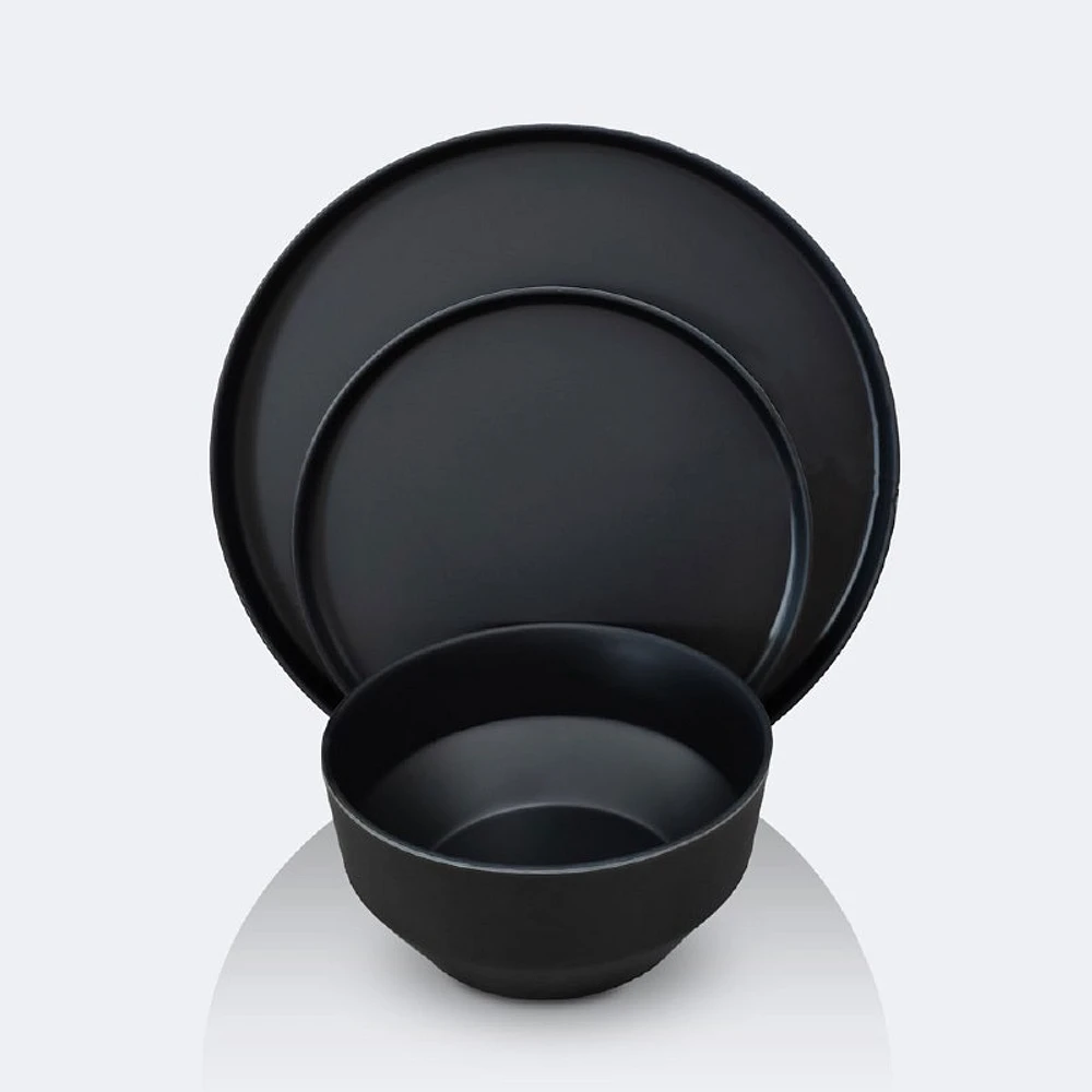 Soleil 12 pcs Dinnerware Set - Black