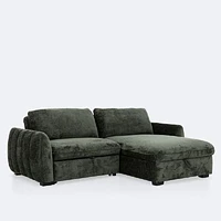 Albus Loveseat Sectional Sleeper - Olive