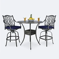 Meghan Breeze Bar Set - Seats 2 - Shade Grey