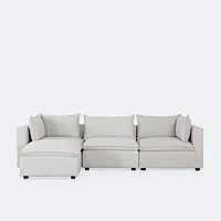 Stratus Cloud 4 Piece Sectional - Perlie Cream