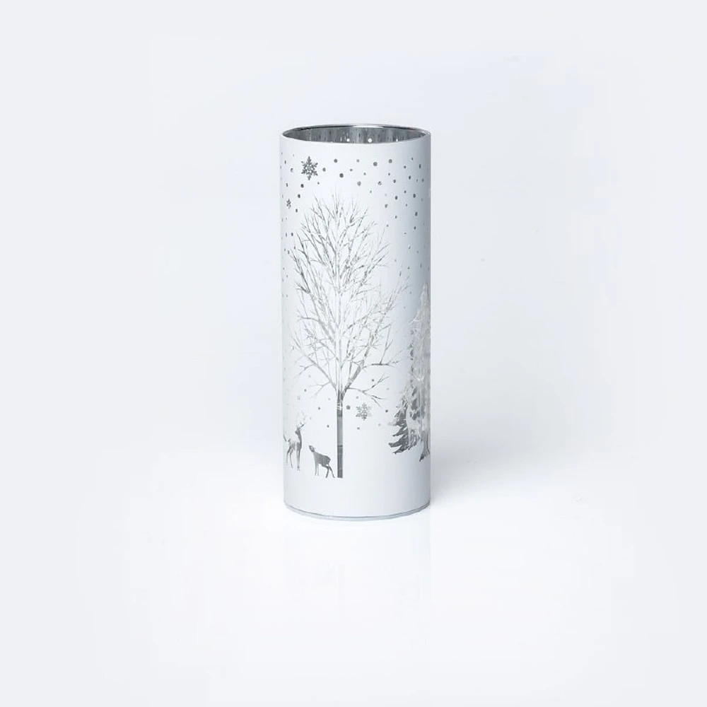 LED Cylinder Large-White Tree