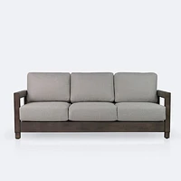 Denver Sofa - Brushed Chocolate Frame - Tan Cushions