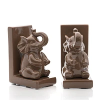 Ceramic Elephant Bookend-Set/2