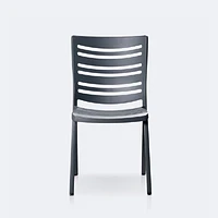Linear SIde Chair - Dark Grey
