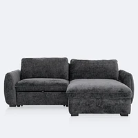 Albus Loveseat Sectional Sleeper - Charcoal