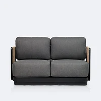 Tova Loveseat - Black Frame, Ash Gray Cushions
