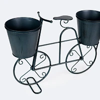 Decorative Metal Bike Planter - Blue