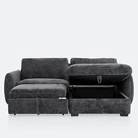 Albus Loveseat Sectional Sleeper - Charcoal