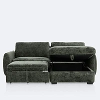 Albus Loveseat Sectional Sleeper - Olive
