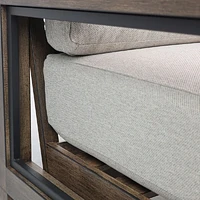 Denver Sofa - Brushed Chocolate Frame - Tan Cushions