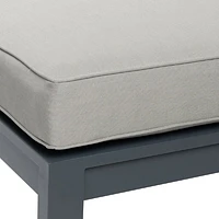 Shoreline Ottoman - Dark Grey Frame, Spectrum Dove Cushion