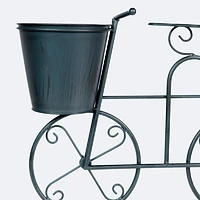 Decorative Metal Bike Planter - Blue