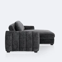 Albus Loveseat Sectional Sleeper - Charcoal