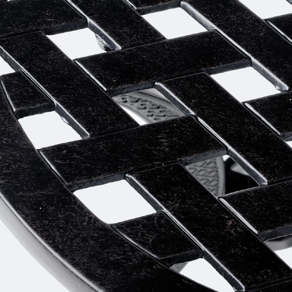 Weave 21" Round Side Table - Black Tippet