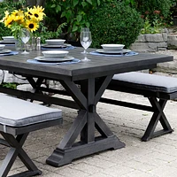 Belvedere 43”x86” Dining Table – Brushed Grey