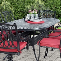 Breeze 42”x72” Oval Dining Table - Black Tippet