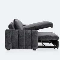 Albus Loveseat Sectional Sleeper - Charcoal
