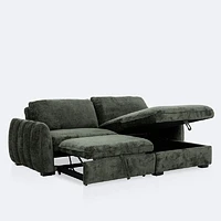 Albus Loveseat Sectional Sleeper - Olive