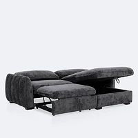 Albus Loveseat Sectional Sleeper - Charcoal