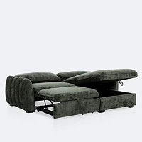Albus Loveseat Sectional Sleeper - Olive
