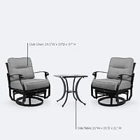 Ivy Swivel Club Chair Set