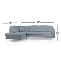 Stirling Left Facing Sectional - Grey