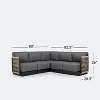 Tova Sectional - Black Frame