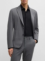 Slim-Fit Shirt Textured Performance-Stretch Jersey