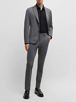 Slim-Fit Shirt Textured Performance-Stretch Jersey