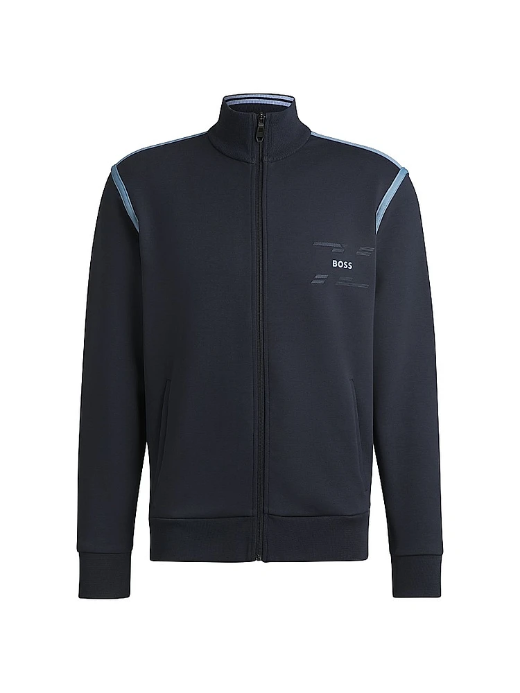 Zip-Up Sweatshirt with Logo Artwork