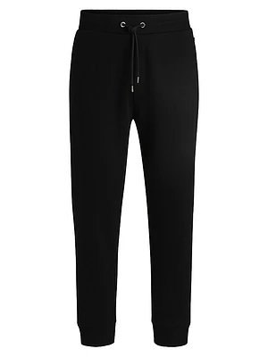 Mercerized Cotton Tracksuit Bottoms with Stripe Waistband