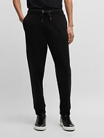 Mercerized Cotton Tracksuit Bottoms with Stripe Waistband