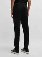 Mercerized Cotton Tracksuit Bottoms with Stripe Waistband