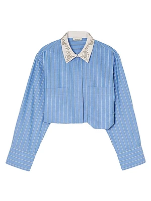 Striped Cropped Shirt